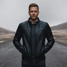 Casaco De Couro Masculino Slim Resistente Frio Inverno