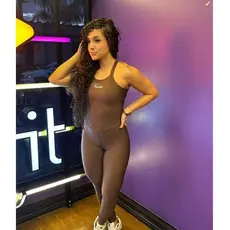 Macacão Suplex Feminino Fitness Academia/CrossFit Alças Finas Trancadas nas costas Justo Confortável
