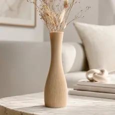 Vaso Decorativo Canelado Moderno Minimalista Sala Mesa Escritório Lavabo Banheiro Rack Nicho Aparador