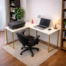 Escrivaninha em L Mesa de Canto para Escritório Home Office Industrial - Várias Cores