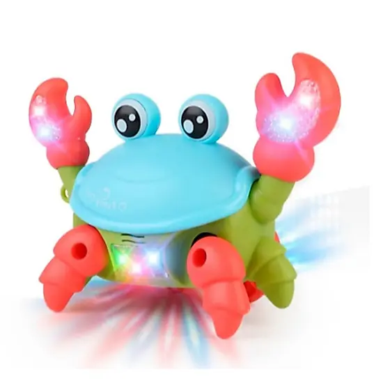 Caranguejo Brinquedo Fujão Som Luz E Movimento