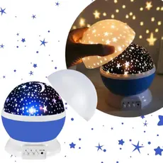 Luminária Projetor Abajur Infantil Estrelado lua Estrela 360º Galaxy Star Master Projetor De Estrela