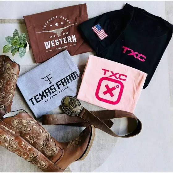 Kit 4 Camisetas Femininas Country Boiadeira  TXC Style T-Shirt Estilosa 100% Algodão Moda Sertaneja