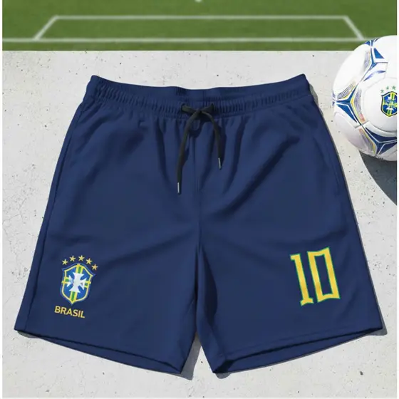 Bermuda Tactel Streetwear Seleção Brasileira Brasil