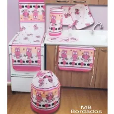 Jogo De Cozinha Kit com 10 Peças Estampado Kit Completo - Xangai