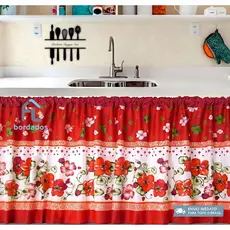 Cortina De Pia Cozinha Estampado 140x 80cm - Casa e Decoração