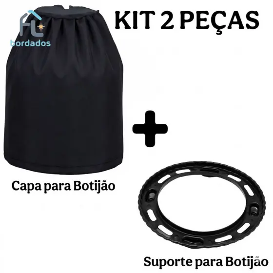 Suporte para Botijão De Gás + Capa para Botijão - kit de cozinha 2 Peças