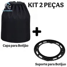 Suporte para Botijão De Gás + Capa para Botijão - kit de cozinha 2 Peças