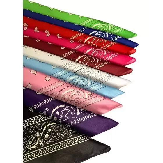 Bandana Lenço Coloridos Versátil Cowboy Masculino E Feminino