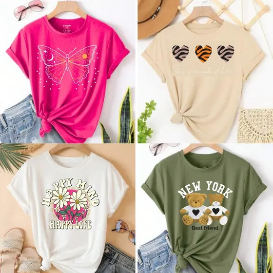 T-shirt Blusa Feminina Da Moda Blogueira Estilosa