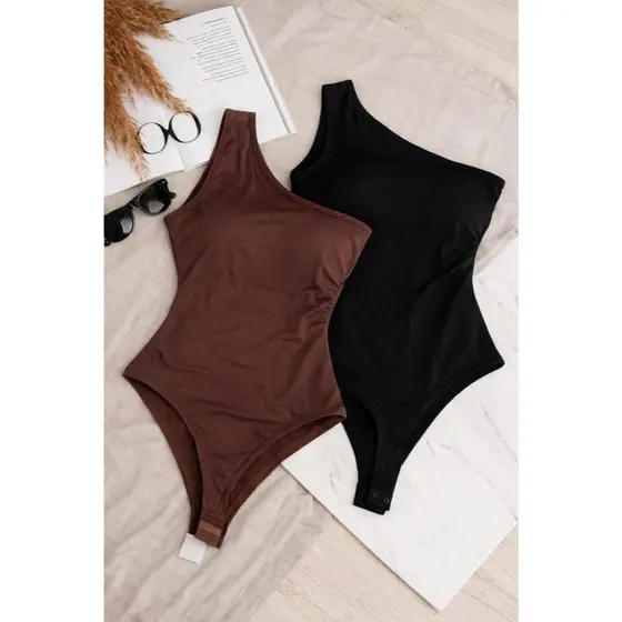 Kit 2 Body Feminino Mula Manca Um Ombro Moda Feminina