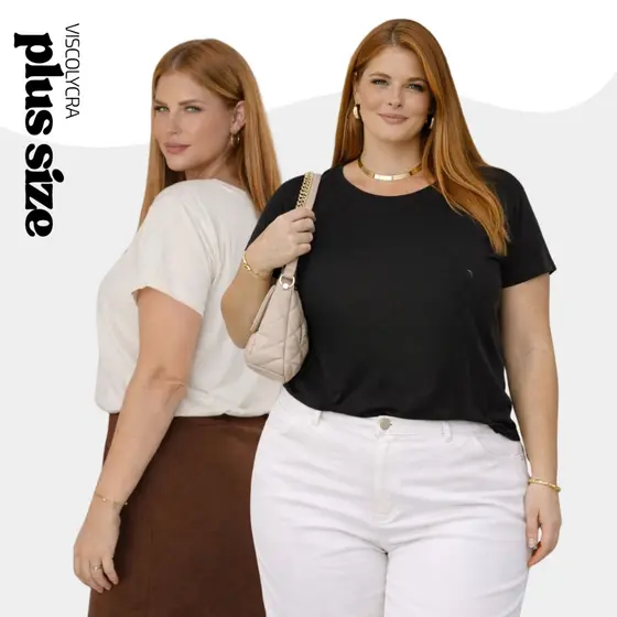 Blusa T-Shirt Lisa Plus Size Moda Feminina GG e G1