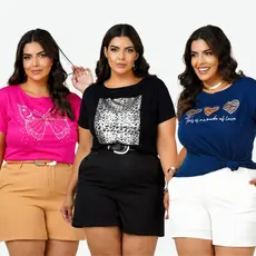 Blusas Plus Size GG AO G2 Variadas Coloridas Estampadas