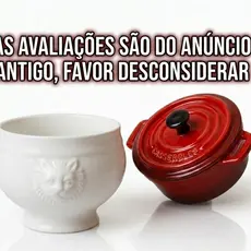 Kit Bowl Porcelana e Caçarola Oval Vermelha Cerâmica