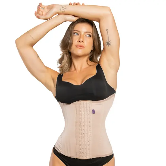 Cinta Modeladora Feminina Faixa 4 Fechos Miracle Belt