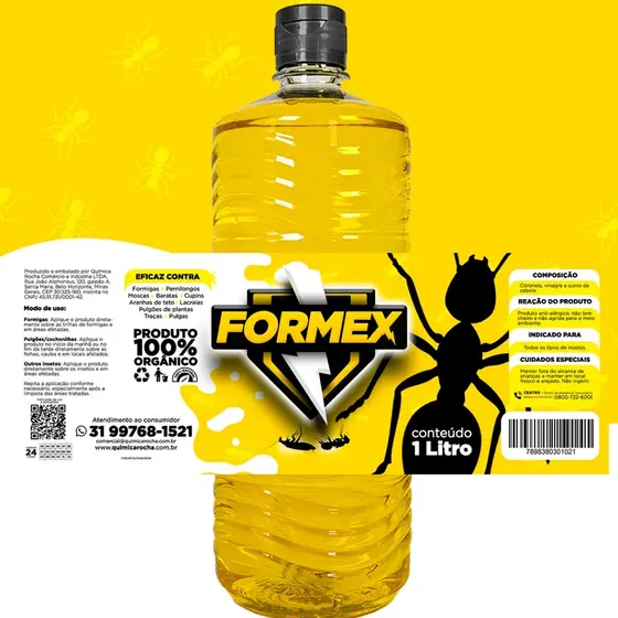 Poderoso Contra Baratas Formigas Pulgas e Percevejos Spray Formex