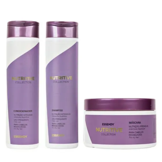 Kit Nutritive Collection 250ml Essendy - Shampoo Condicionador e Máscara Capilar - Promoção Pronta Entrega - Completo Original