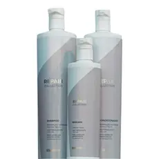 Kit Repair Collection 1L Essendy - Shampoo 1L Condicionador 1L e Máscara 500ml - Tratamento capilar para todos tipos de cabelo Proteção térmica e solar Revitaliza os fios - Original Profissional