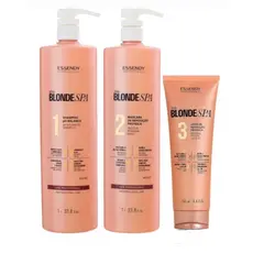 kit Série Blonde Spa Essendy Profissional c/ Leave in 250 ml ( 3 produtos)