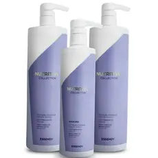Kit Nutritive Collection 1L Essendy Professional - Shampoo e Condicionador Nutrição Intensiva 1L + Máscara Nutrição Intensiva 500ml - Tratamento capilar para cabelos desnutridos, danificados, ressecados, porosos e quebradiços