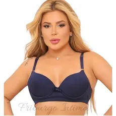 Kit com 5 Sutiã  Com Bojo Liso Soutien Básico dia a dia Sutian confortável