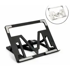Suporte para laptop – Portátil dobrável ajustável resistente durável ABS antiderrapante preto/branco