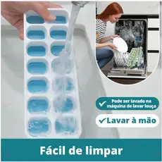 Formas de Gelo Silicone com Tampa Multiuso Lavável