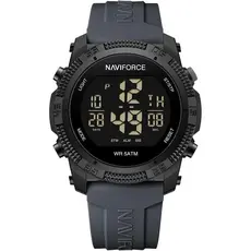 Relógio Esportivo Digital Masculino NAVIFORCE , À Prova D'água , Com Cronômetro , Alarme , Pulseira De Borracha , De Pul