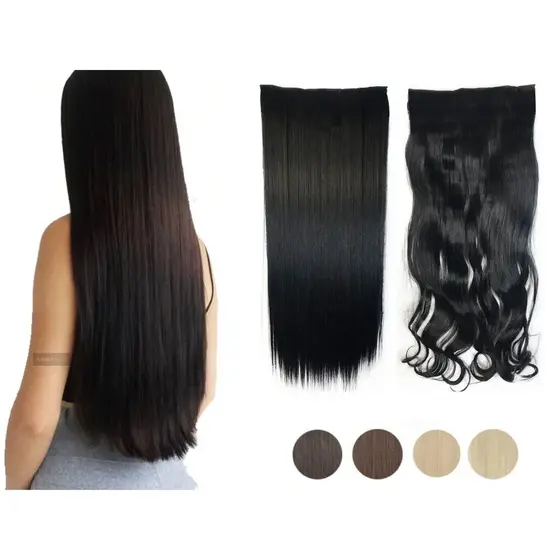 Cabelo Aplique Tic Tac Orgânico Ondulado Ou Liso 60 Cm