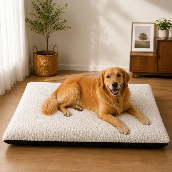 Cama Pet 100x70 Sherpa Premium Impermeavel Para Cachorro Grande Com Ziper