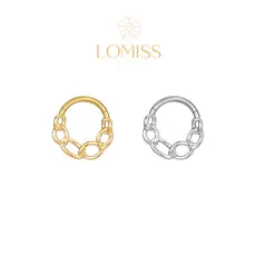 Piercing Septril Rook Conch Nariz Argola Aço Cirúrgico Pvd Corrente 1,2x8