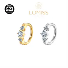 Piercing Helix Conch Argola Titânio Clik Redondo Zircônias Cravejadas《Lomiss  piercing》