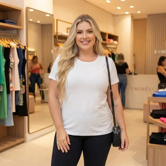 Blusa Plus Size Básica Feminina Viscolycra Confortável Para Dia A Dia G3