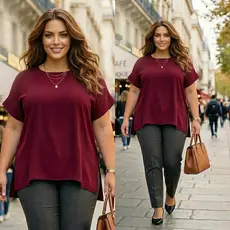 Blusa Plus Size Feminina Soltinha Leve Conforto Moda Casual Elegante Social Viscolycra Fresquinha