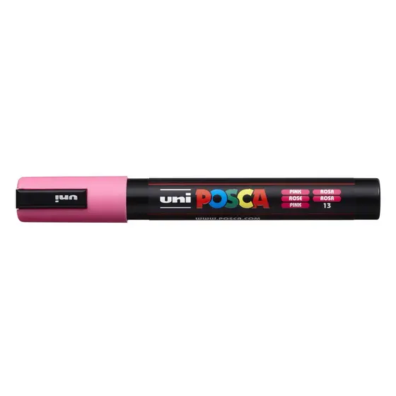 Caneta Posca 5m Ponta 2,5mm Rosa - Kit C/5 - Uniball