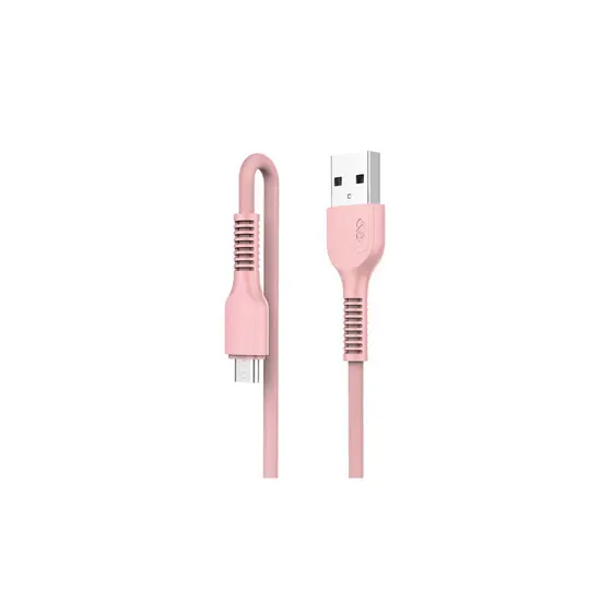 Cabo  Micro Usb Miccell Pvc 1M  Rosa - VQ-D88