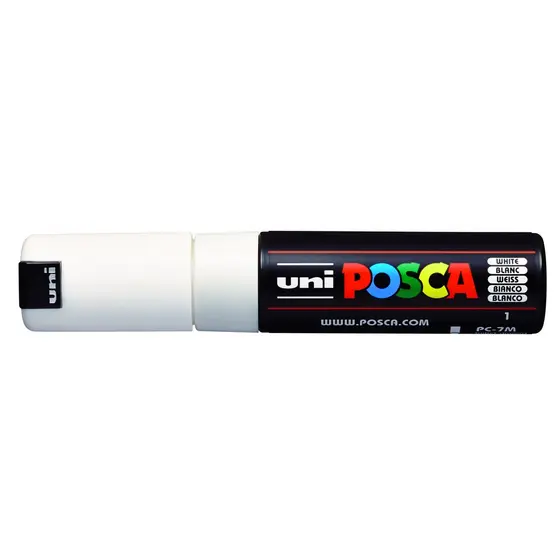 Caneta Posca Pc-7m e Pc-5m - Kit Branca - Uniball