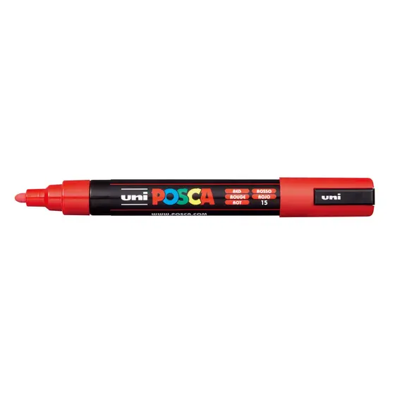 Caneta Posca Pc-5m Vermelha Ponta 2,5mm - Uniball