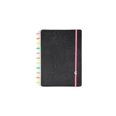 Caderno Inteligente Lets Glitter Neon Black - Grande