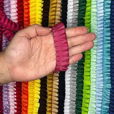 Fita Gorgurão Drapeada 2,2cm Babadinho Franzida Artesanato Costura