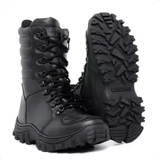 Coturno Militar Lughato zíper na lateral, protetor de marcha em pvc original