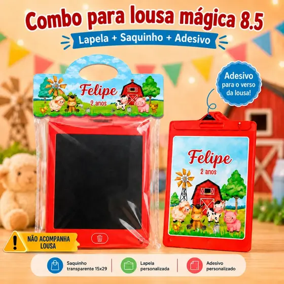 COMBO PERSONALIZADO PARA LOUSA MÁGICA 8,5”