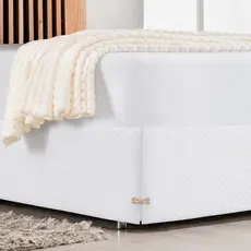 Saia Matelada para cama Box Charme Solteiro/Casal/Queen/King com Pingente e Pedra
