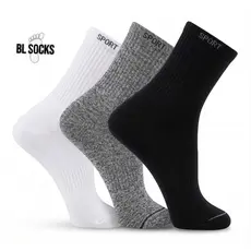 Kit 24 Pares de Meias Cano Alto Longo MESCLADA Sport Unissex Meninos e Meninas