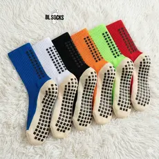Kit 1-5 Pares Meias de Futebol Antiderrapantes Alta Durabilidade Coloridas
