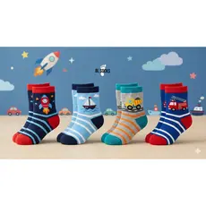 3 / 6 / 9 / 12 / 15 / 18 / 24 Pares de Meias infantil Menino Masculina 2 a 10 Anos Com Desenho Divertidos Com Algodão