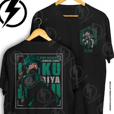 Camiseta Boku No Hero Deku Izuku Midoriya Anime Frente E Verso Blusa Camisa 100% Algodão