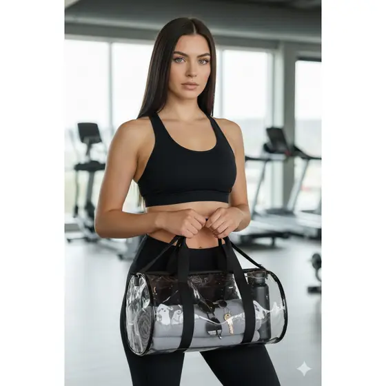Bolsa Transparente Feminina moda  Praia  Academia nataçao Moderna envio ja