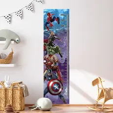 Régua de Crescimento Super Heróis Marvel Decoração Quarto Infantil