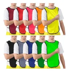 ⚽ Kit com 5 Coletes de Futebol Simples Face Única ⚽